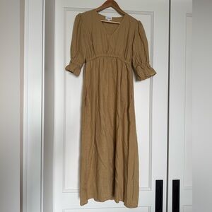 Tan Linen Dress